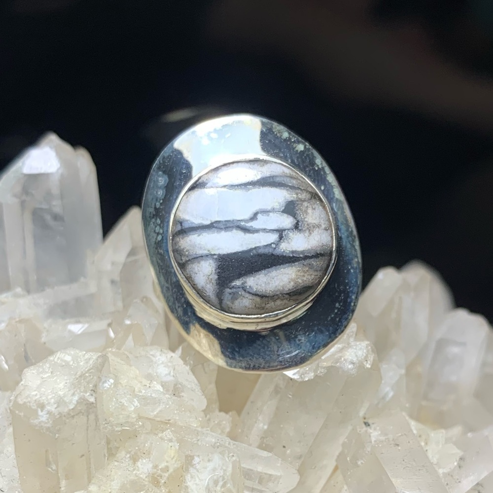 Solid Sterling Silver Chrysanthemum Ring - image 2